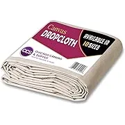 All Purpose Canvas Drop Cloth by CCS CHICAGO CANVAS & SUPPLY- Cotton Canvas Cover for Floor & Furniture Protection - Washable & Reusable Duck Dropcloth Fabric Against Paint, Dust, Dirt- 9 by 12 Feet