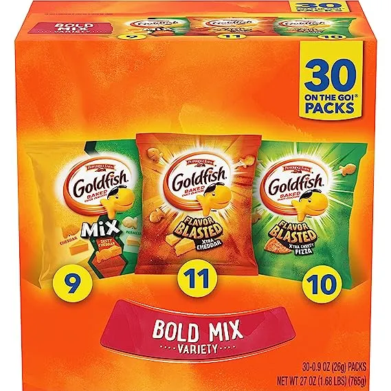 1 oz Snack Packs Bold Mix Variety Pack Crackers, 30 Count, Perfect for On-the-Go