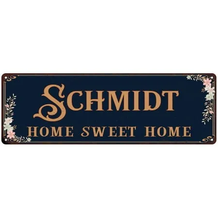 SCHMIDT Home Sweet Home Victorian Look Gift 6x18 Metal Sign 206180046652