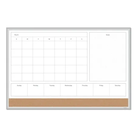 U Brands 4N1 Magnetic Dry Erase Combo Board