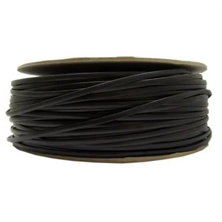 CableWholesale 1000 feet Bulk Flat Telephone Cord, Black, 26/4 (26 AWG 4 Conductor), Telephone Cable Spool, Bulk Telephone Wire