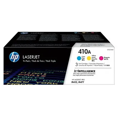 HP 410A (CF251AM) 3-Pack Cyan/Magenta/Yellow Original LaserJet Toner Cartridge