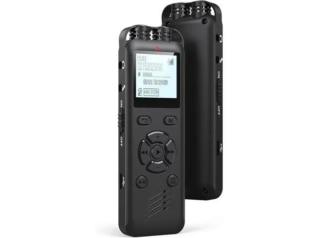 64GB Digital Voice Recorder for Lectures Meetings, Timing Recording Voice Activated Recorder Device with Playback, Upgraded Small Tape Recorder.