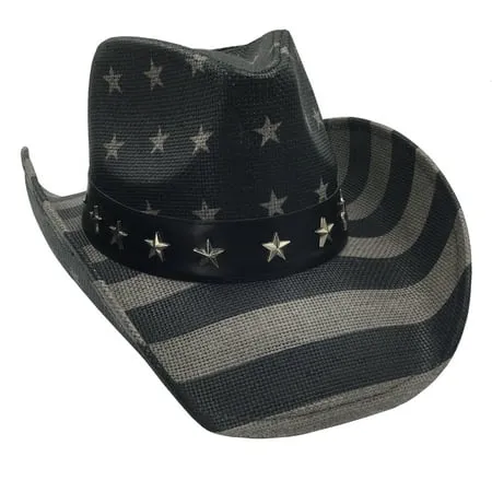 grinderPUNCH Western Outback Cowboy Hat Men's Women's Style Classic Straw Western Cowgirl Hat