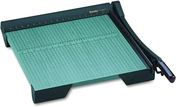 Premier® The Original Green Paper Trimmer, 20 Sheets, 18" Cut Length, Wood Base, 18.5 X 18