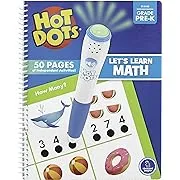 Educational Insights Hot Dots Let's Learn Pre-K Math - Preschool Math Workbook to Learn Counting & Colors with Interactive Activities, Classroom Essentials, Ages 3+