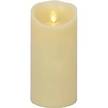 Luminara Real-Flame Effect Pillar Candle, Ivory