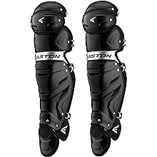 Easton | GAMETIME Baseball Catcher's Leg Guards | NOCSAE Approved | Youth/Intermediate/Adult | Multiple Colors