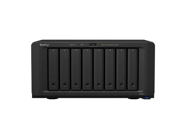 Synology DiskStation DS1621+ NAS Server with Ryzen 2.2GHz CPU, 32GB Memory, 96TB HDD Storage, 1TB M.2 NVMe SSD, 4 x 1GbE LAN Ports, DSM Operating.