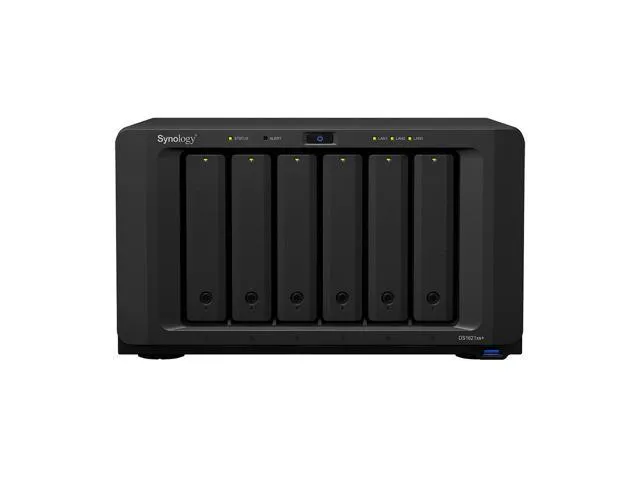 Synology DiskStation DS1621+ NAS Server with Ryzen 2.2GHz CPU, 32GB Memory, 96TB HDD Storage, 1TB M.2 NVMe SSD, 4 x 1GbE LAN Ports, DSM Operating.