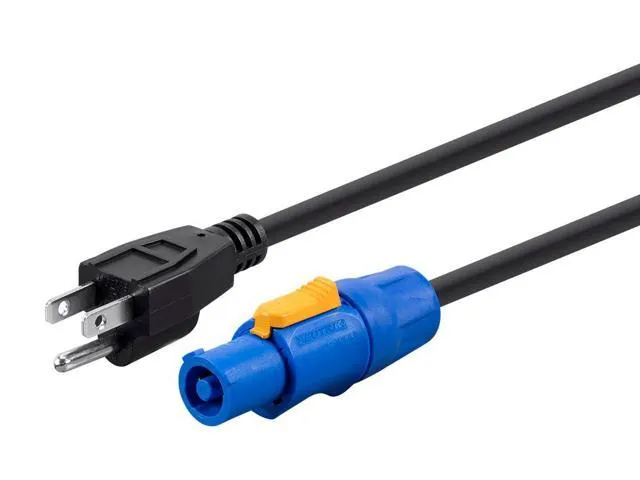 Monoprice NEMA 5-15p to powerCON Connector - 3 Feet, With SJT-rated jacket, 16 AWG - Stage Right Series