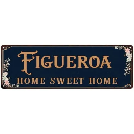 FIGUEROA Home Sweet Home Victorian Gift 6x18 Metal Sign 206180046875