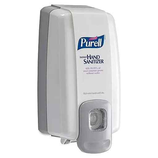 PURELL NXT Push-Style SPACE SAVER Sanitizer Dispenser, Dove Grey, for 1000 mL PURELL NXT Sanitizer Gel Refills (Pack of 1) - 2120-06