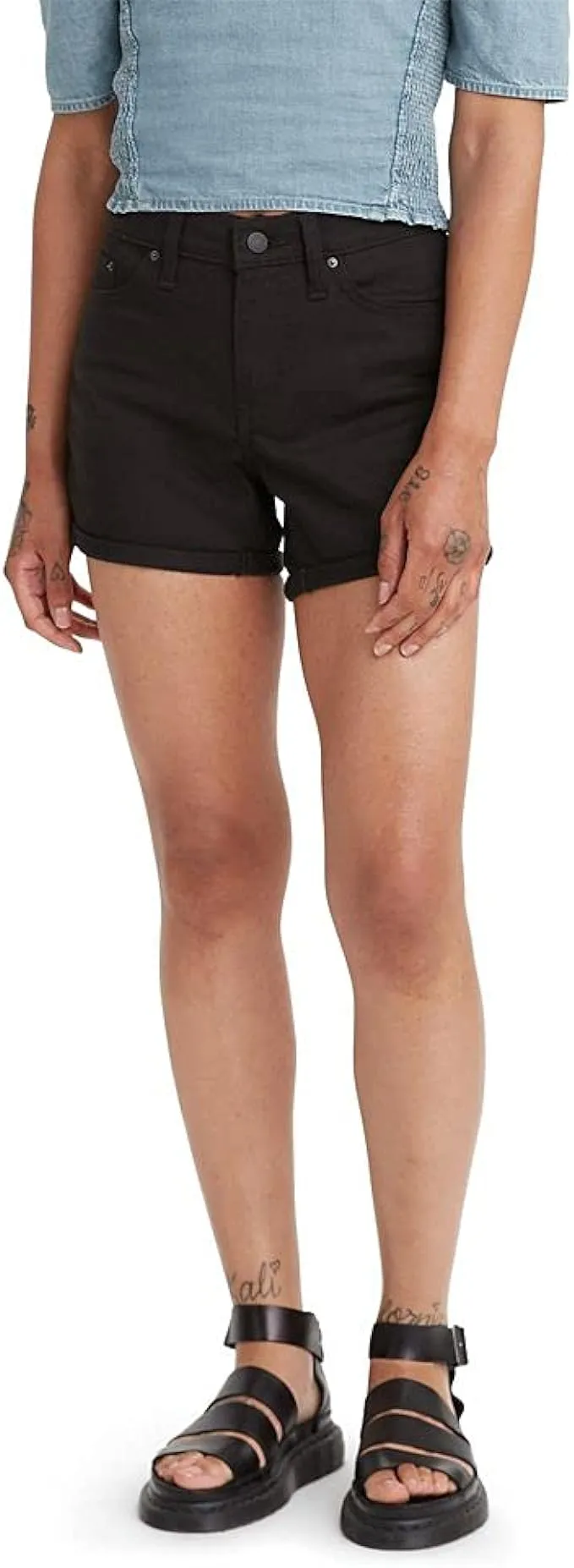 Levi's Mid Length Women's Shorts - and Black 28