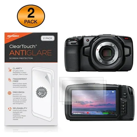 Blackmagic Pocket Cinema Camera 4K Screen Protector BoxWave [ClearTouch Anti-Glare (2-Pack)] Anti-Fingerprint Matte Film Skin for Blackmagic Pocket Cinema Camera 4K