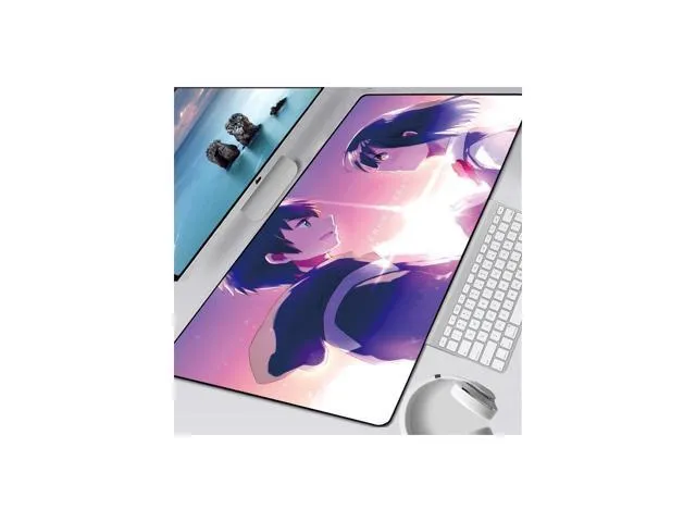 Your Name Anime Mousepad Gamer Gaming Mouse Pad Large Padmouse Locking Edge Office Desk Mat for Computer PC Laptop 400X900X2MM