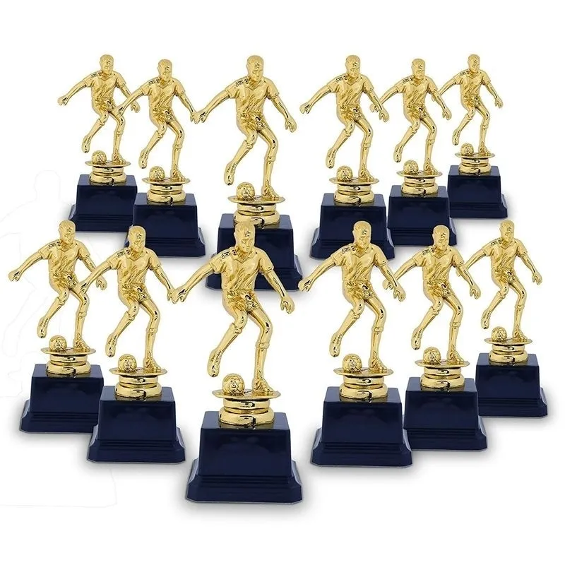 12-Pack Soccer Gold Trophy, Recognition for Soccer Player, Coaches, Sport Party