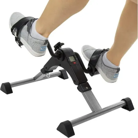 Vive Under Desk Bike Pedal Exerciser - Foot Pedal Exerciser - Foldable Portable Quiet Foot, Hand, Arm, Leg Exercise Pedaling Machine LCD Display, Adjustable Tension, Fitness Rehab Gym Equipment