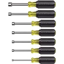 KLEIN TOOLS 631M Nut Driver Set, Magnetic Nut Drivers, 3-Inch Shaft, 7-Piece