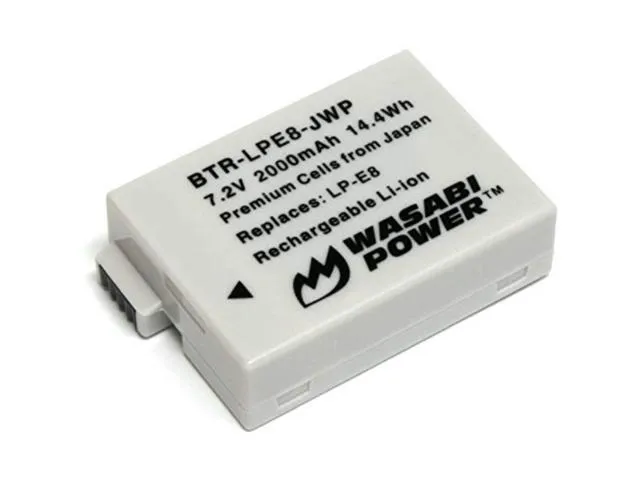 Wasabi Power Battery for Canon LP-E8 and Canon EOS 550D EOS 600D EOS 700D EOS Rebel T2i EOS Rebel T3i EOS Rebel T4i EOS Rebel T5i