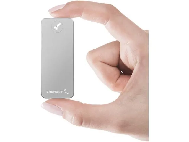 SABRENT Rocket Nano 512GB USB 3.2 10Gb/s External Aluminum SSD (Silver) (SB-512-NANO)