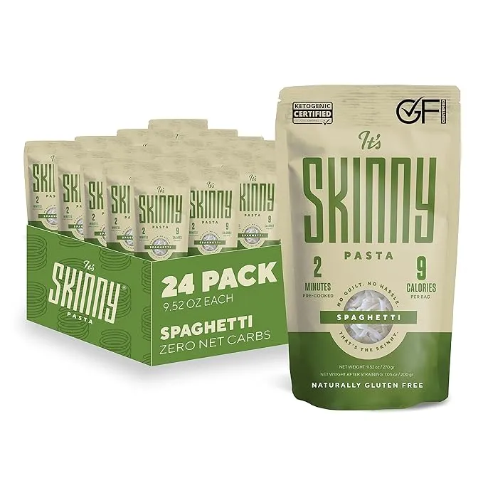 It’s Skinny Spaghetti — Healthy, Low-Carb, Low Calorie Konjac Pasta — Fully Cooked and Ready to Eat — Keto, Gluten Free, Vegan, and Paleo-Friendly (6-Pack)