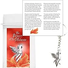 Smiling Wisdom - 20 Bulk Gifts - Phoenix Mini Appreciation Greeting Cards and Key Chain Keepsake Gift Sets - Employee Staff Team Men Women Recovery - 60 Pcs - Silver Phoenix