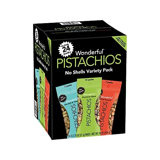 Wonderful No Shells Variety Pack Pistachios