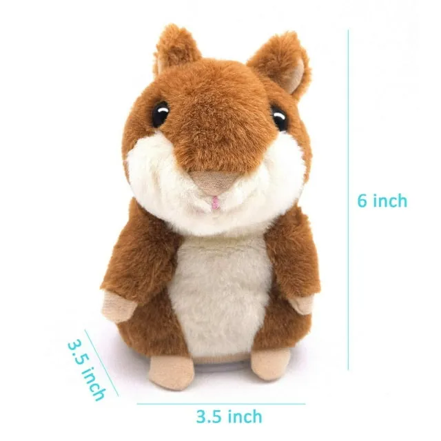 Homily Talking Hamster, Repeats What You Say Plush Animal Toy Electronic Hamster Mouse for Boys, Girls & Baby Gift