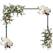 EMART 70''Tall Adjustable Over The Table Rod Stand, 50-94" Length, Balloon Flower Arch Stand for Birthday, Wedding, Party, Anniversary Decorating