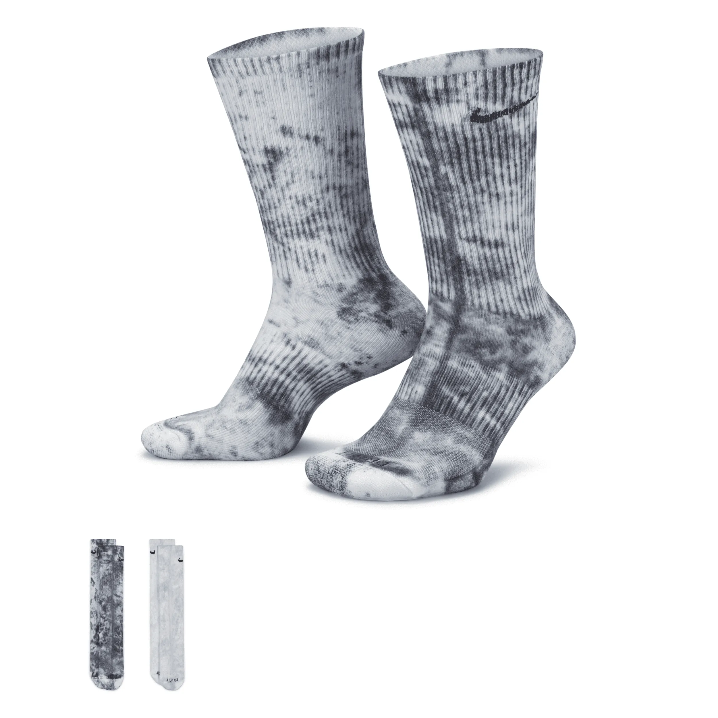 Nike Everyday Plus Cushioned Tie-Dye Crew Socks (2 Pairs)