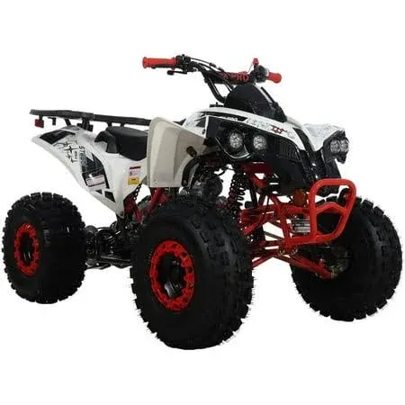 X-PRO 125cc ATV 4 Wheels Quad 125 ATV Quads, Big 19"/18"Tires! (Black, Factory Package)