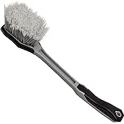 VIKING Car Wash Brush, Wheel and Fender Brush, Long Handle Tire Cleaner for Car Detailing, 16.5 Inch, Grey/Black