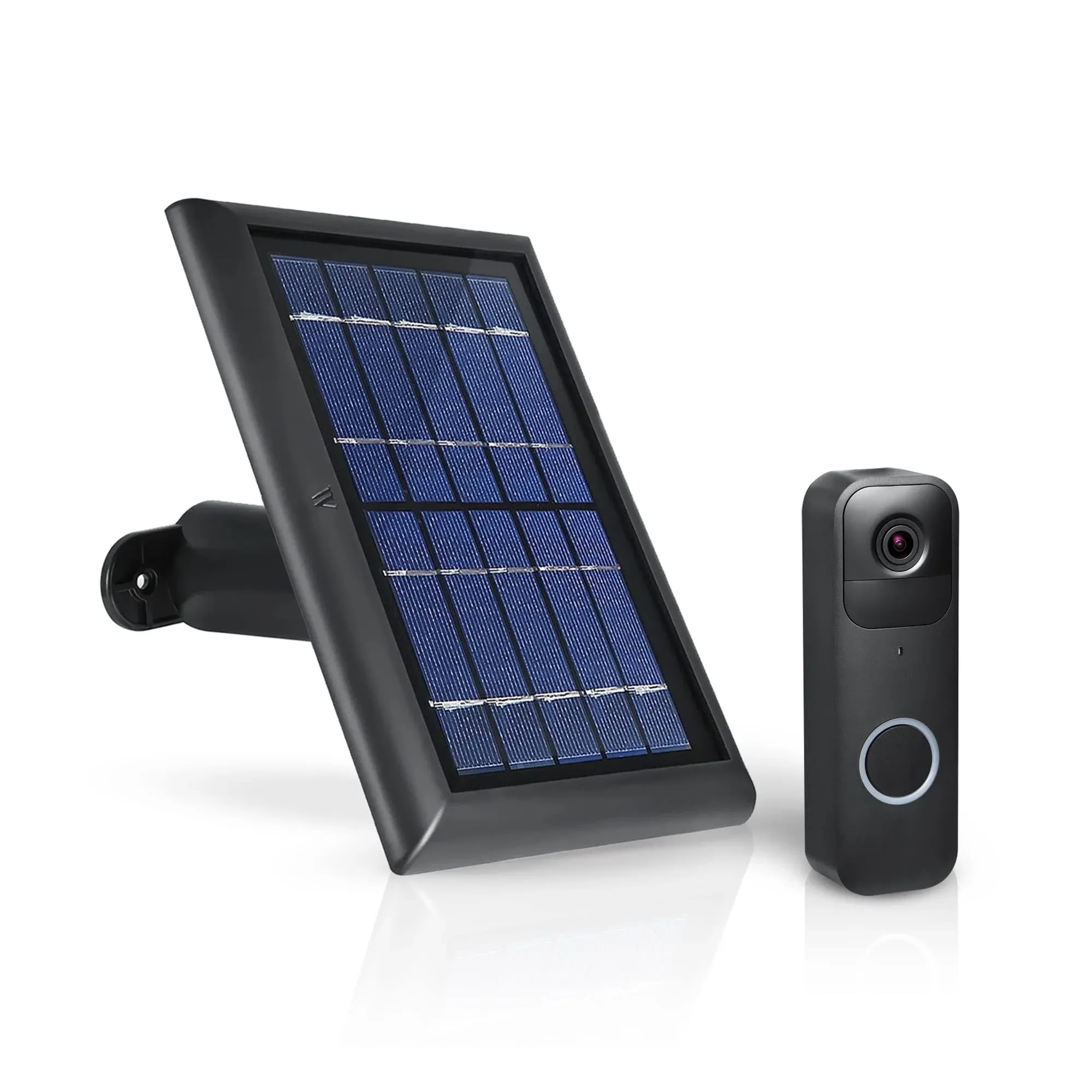 Wasserstein Solar Panel - Compatible with Blink Video Doorbell (Black)