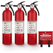 Kidde FA110 Multi Purpose Fire Extinguishers for The House and Boat with Wall Mount Bracket, (Rating 1-A:10-B:C) 2 Pack, Includes Wholesalehome Fire Blanket