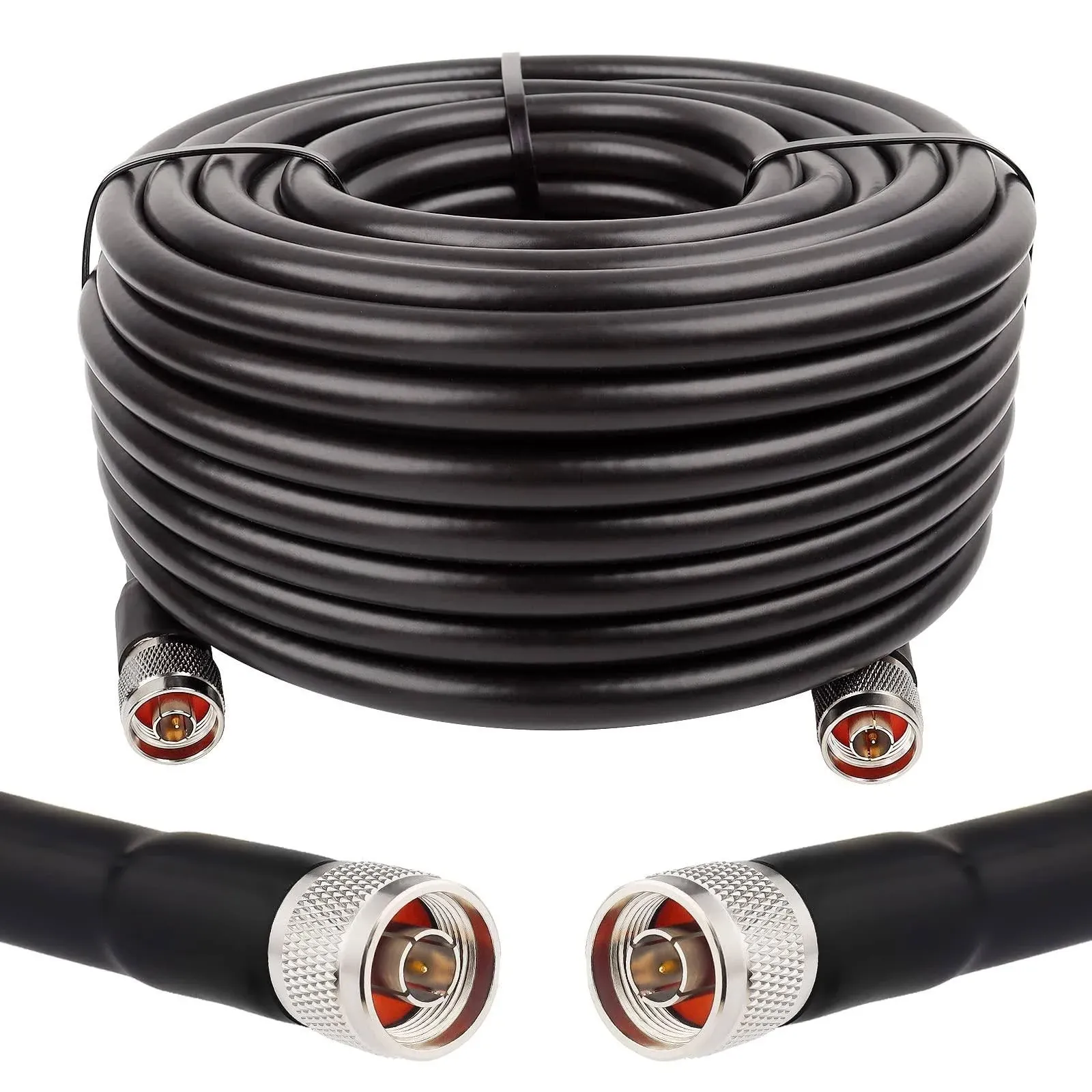 XRDS -RF N Male to N Male Cable 75FT, 50 Ohm Low Loss Cable KMR400 Coax Extension Cable for 3G/4G/5G/LTE/GPS/WiFi/RF/Ham/Radio to Antenna or Phone Signal Booster Use