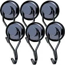 110 LBS Magnetic Hooks Heavy Duty for Cruise Cabins Refrigerator Fridge Hanging Grill Tools Purse Magnet Hooks Strong Magnets with Hooks Black Magnetic Hook Hanger Swing for Kitchen Classroom