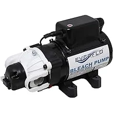 Everflo Soft Wash (Bleach) EFSW2200-BOX 12V Diaphragm Pump - 2.2GPM, 70 PSI Max, QA Ports, black (EFSW2200-BOX)