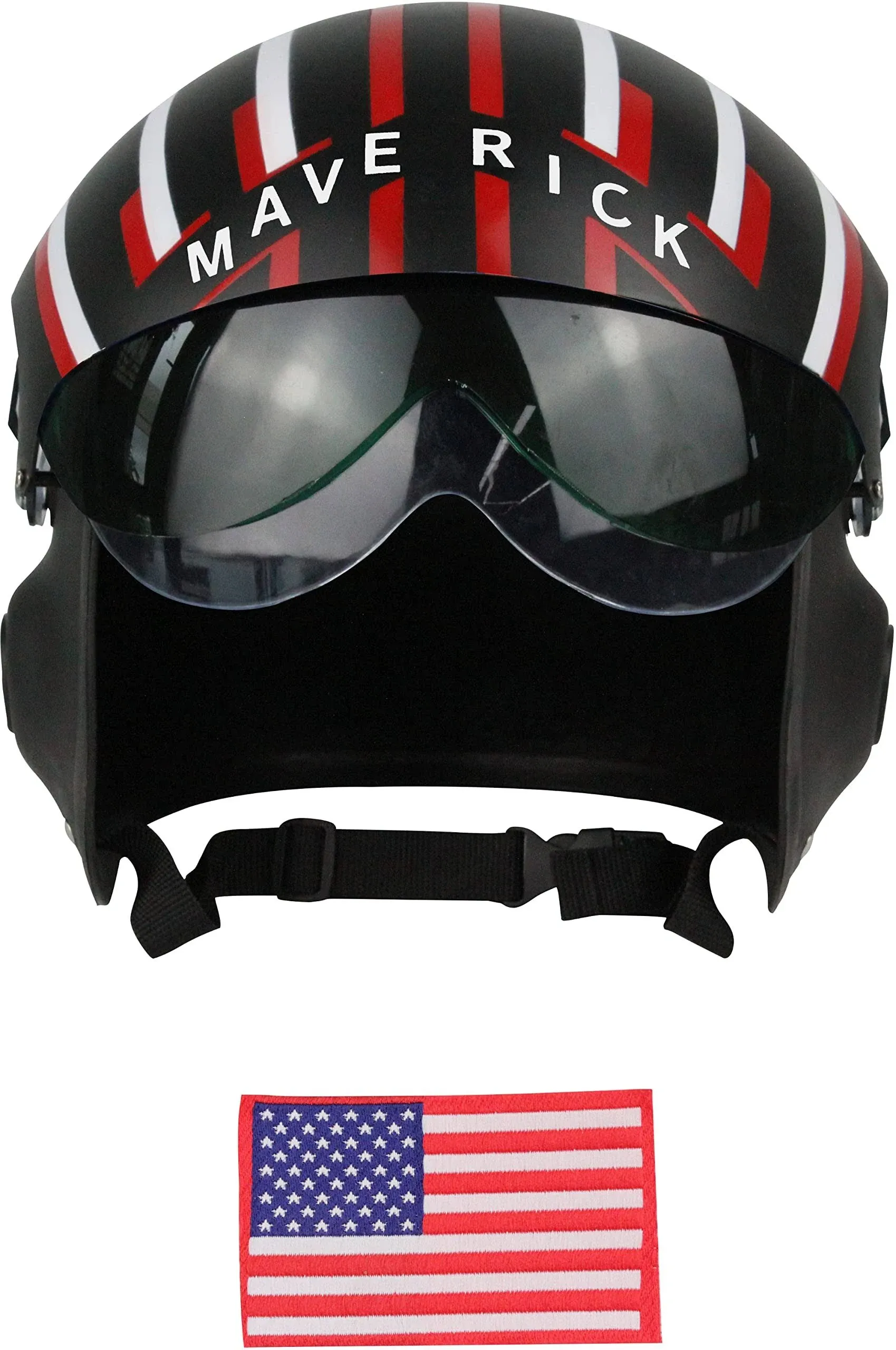 Studio Halloween Adult's Air Force Combat Pilot Maverick Black Helmet