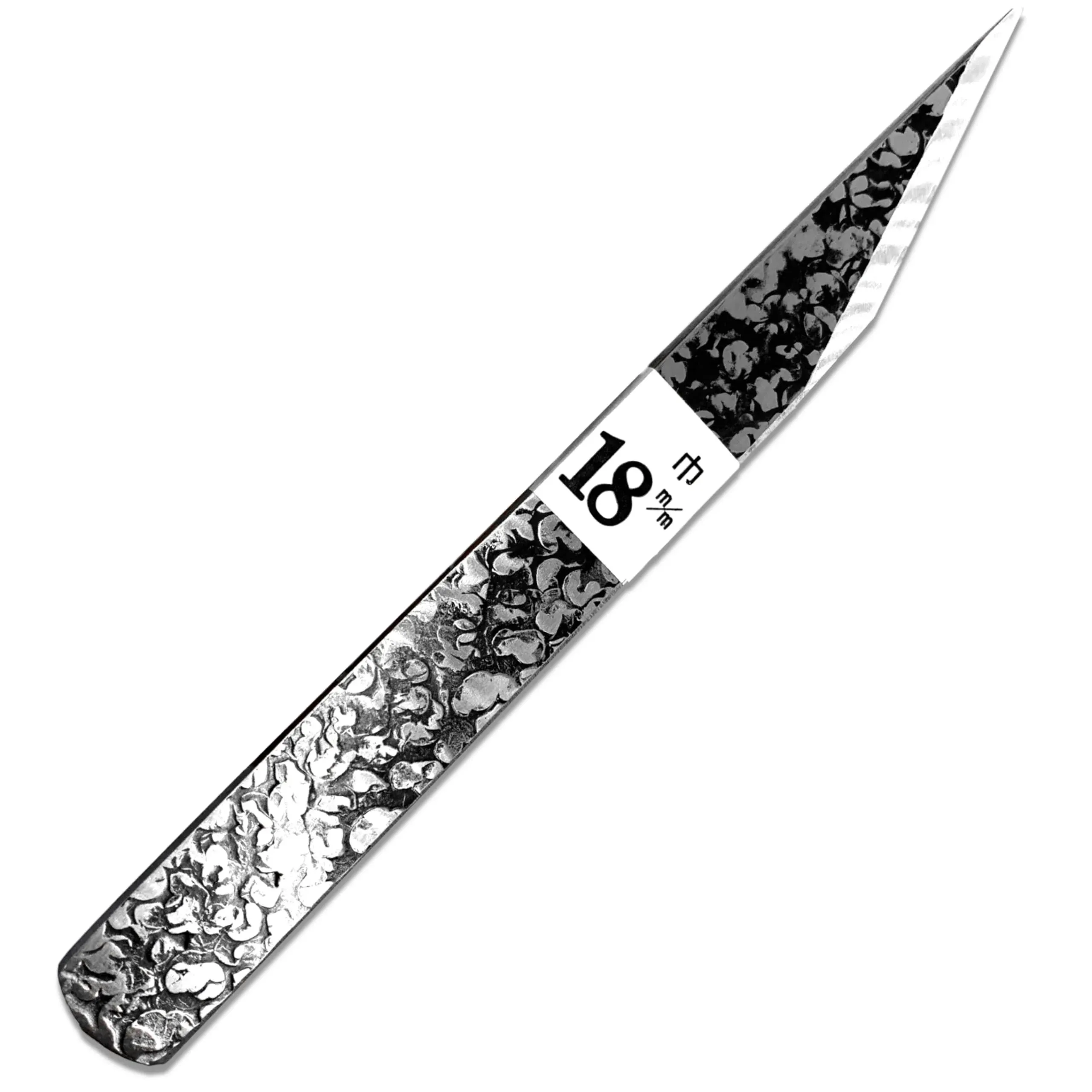 Kiridashi Knife Right Hand 18Mm, Professional Razor Sharp Hand Forged Japanese Carbon Steel Blade Hammered Pattern for Woodworking, Marking, Wood