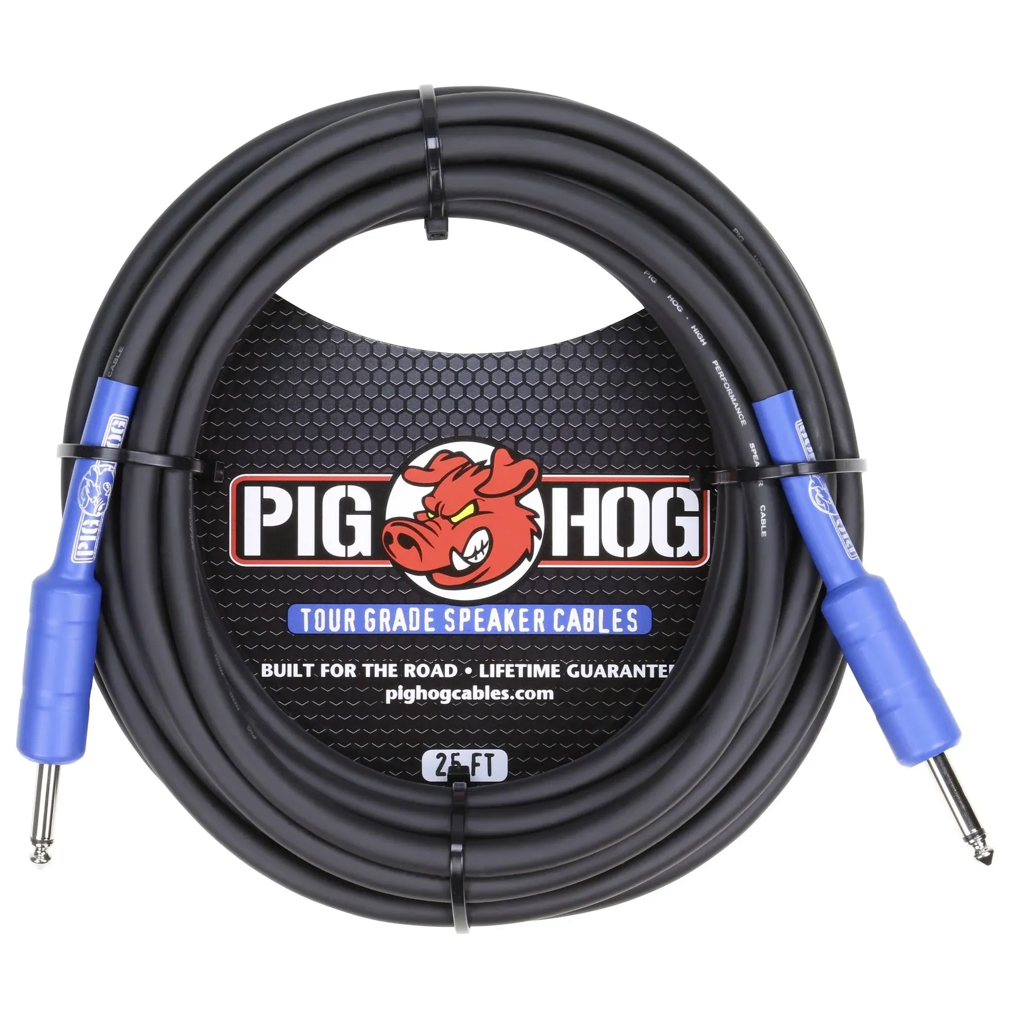 2-Pack Pig Hog PHSC25 8mm Tour Grade Speaker Cable, 25ft