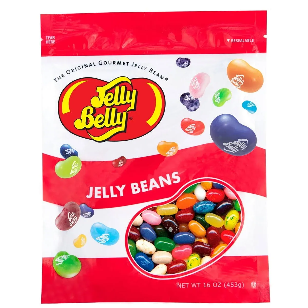 Jelly Belly Peach Jelly Beans - 1 Pound (16 ounces) Resealable Bag - Genuine, Official, Straight from The Source