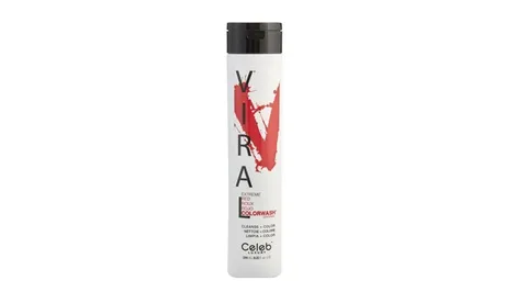 Celeb Luxury Viral Colorwash, Professional Semi-Permanent Hair Color Depositing Shampoo, Extreme Red 8.25 Fl Oz (Pack of 1)