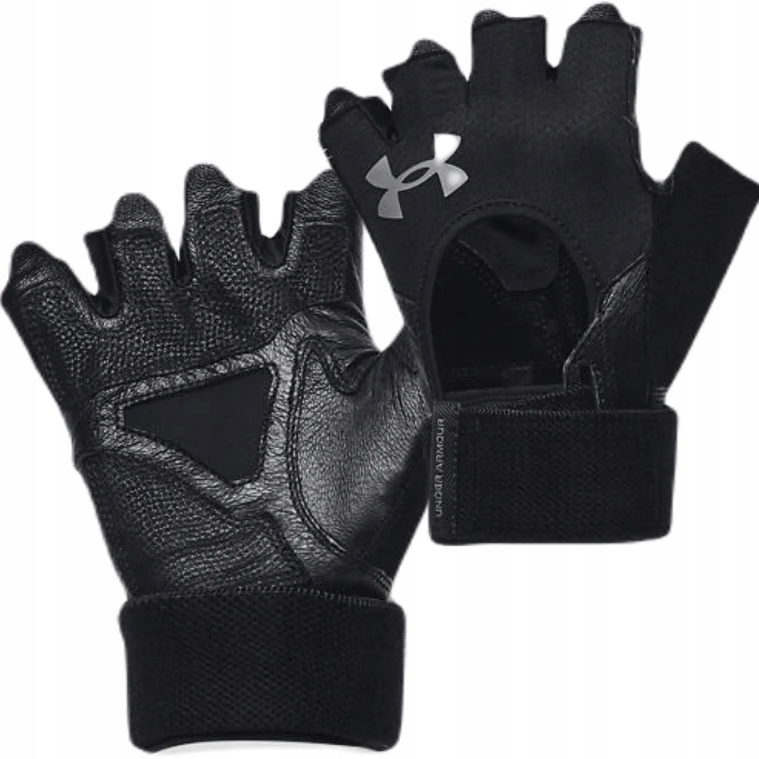 Under Armour Leather Weightlifting Gloves - Black - L