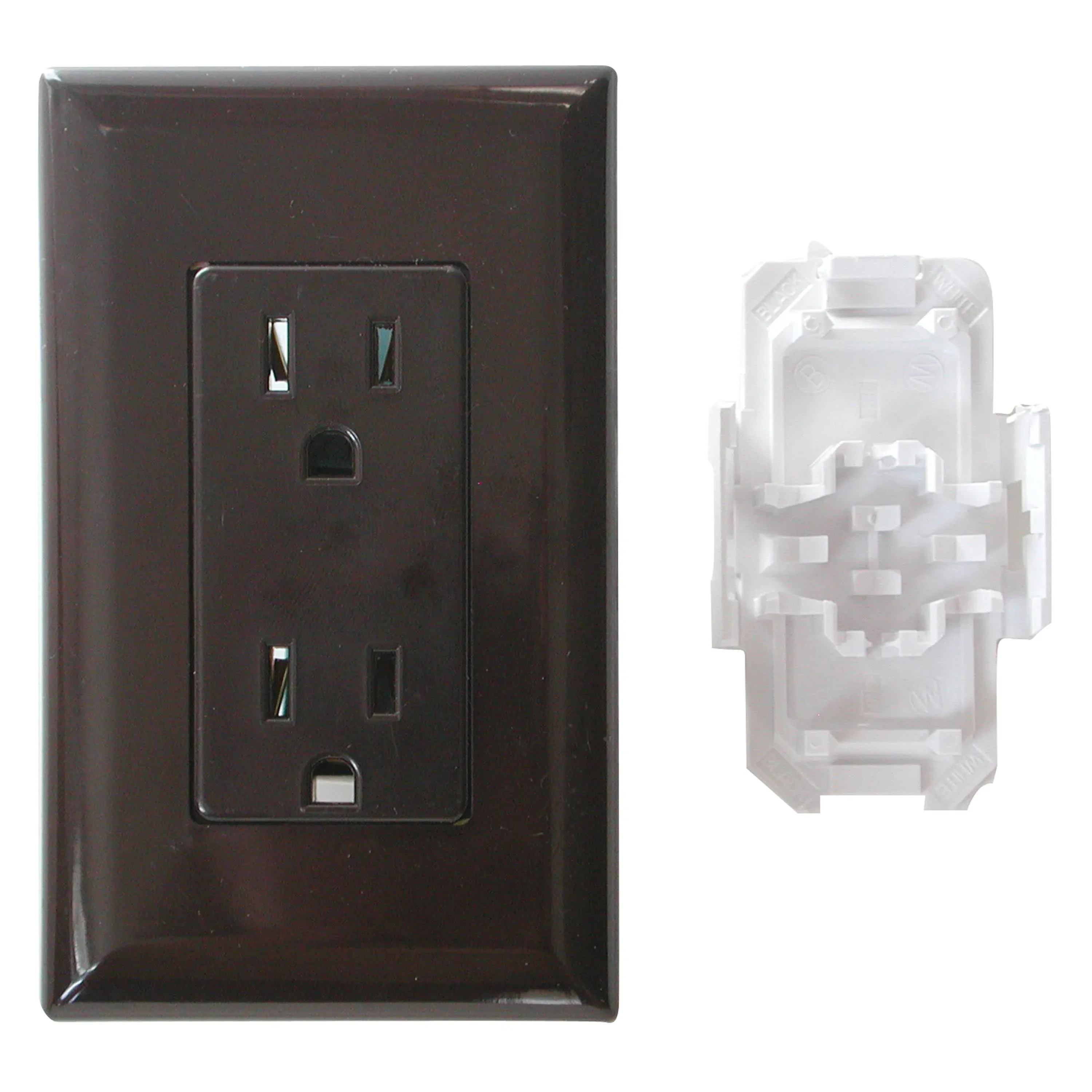 Diamond Group by Valterra DG15BRVP Decor Receptacle with Cover-15A,125V<wbr/>,Brown