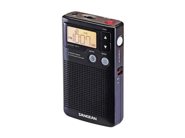 Sangean DT-200X FM-Stereo/AM Digital Tuning Pocket Radio Black