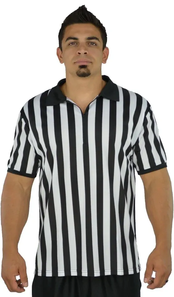 Mato & Hash Mens Referee Shirts/Umpire Jersey with Collar for Officiating and Costumes