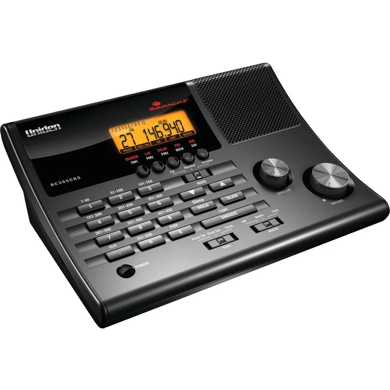 Uniden 500 Channel Clock Radio Scanner with Weather Alert BC365CRS