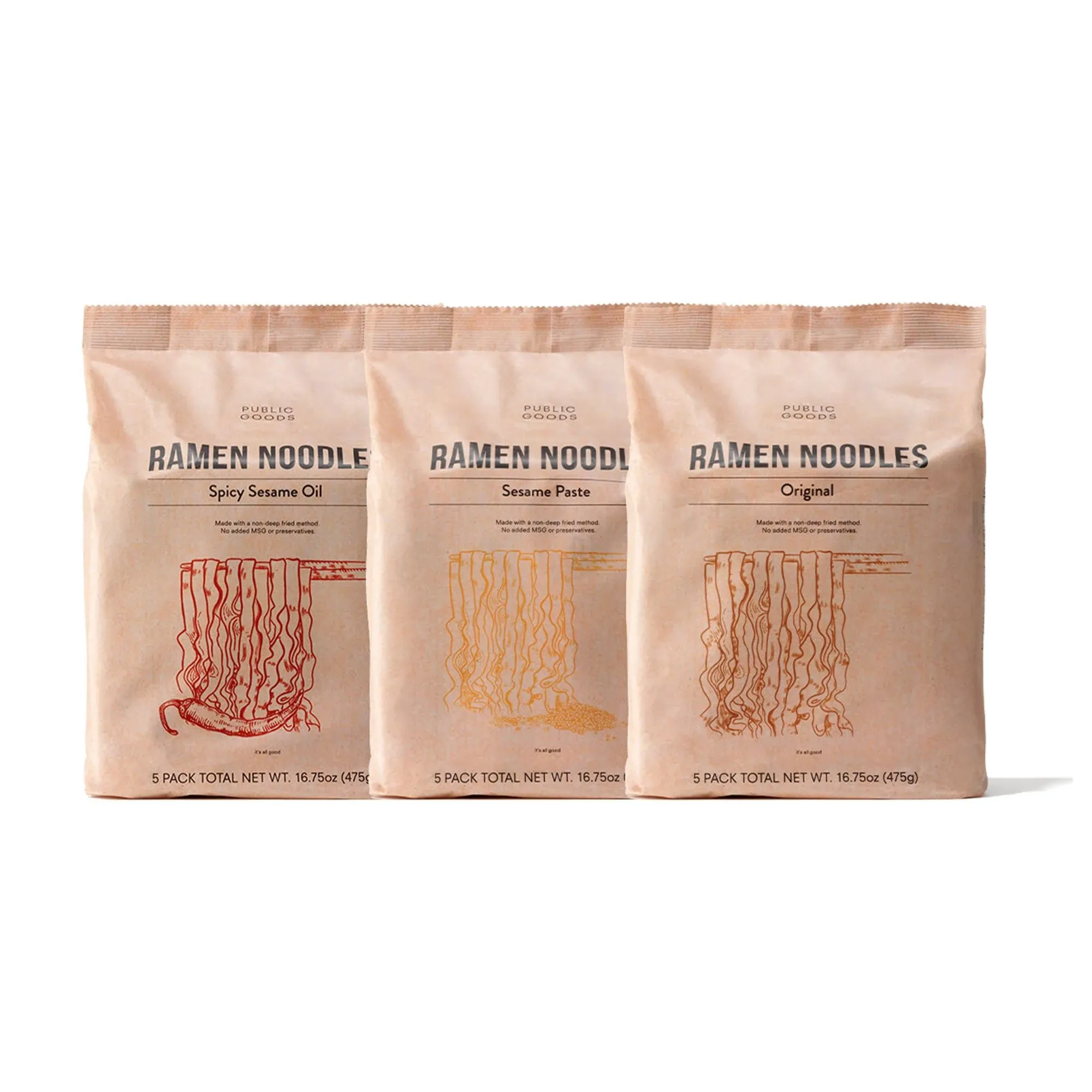 Ramen Variety Pack 15 Pack | All Natural & MSG Free | Public Goods