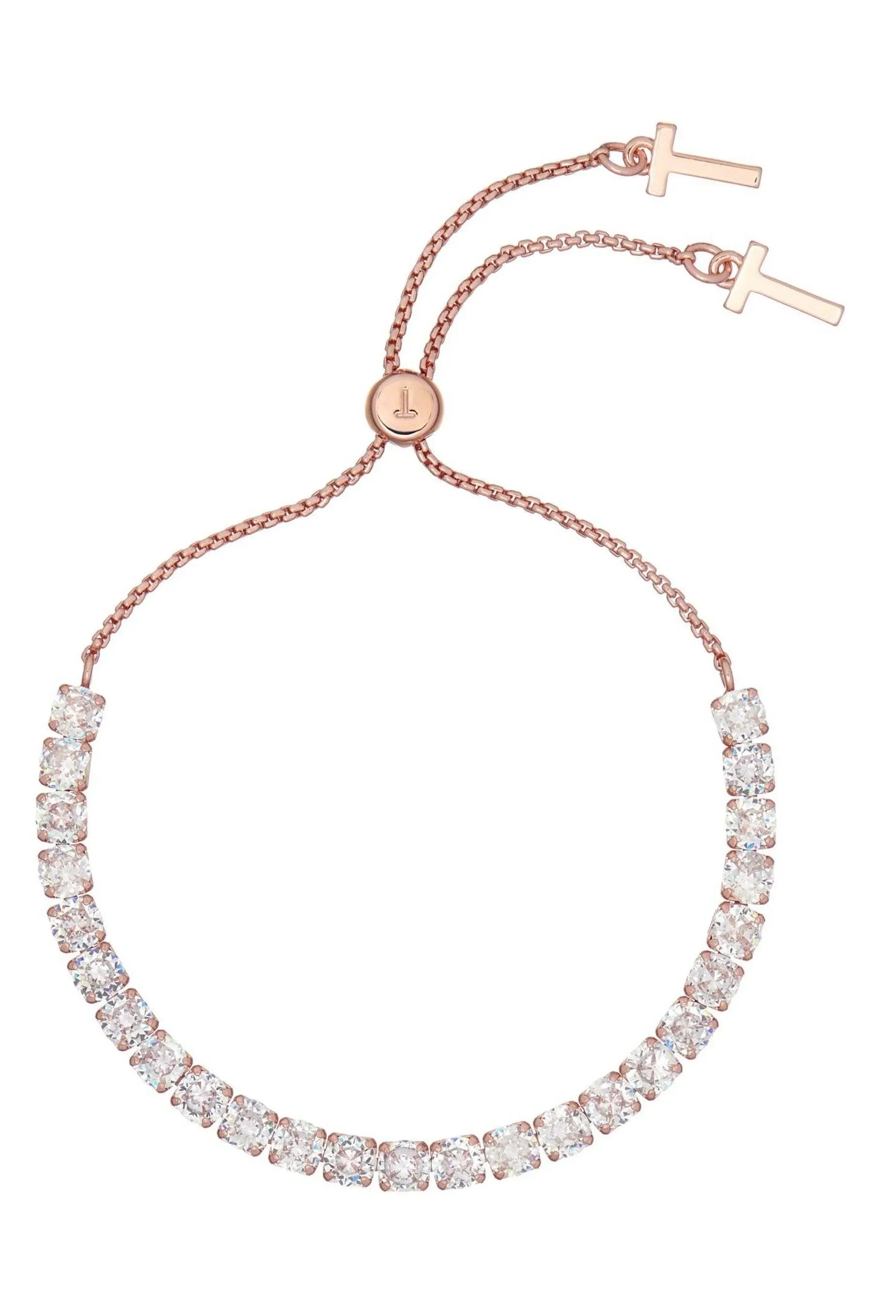 Ted Baker Melrah Icon Crystal Slider Bracelet Rose Gold